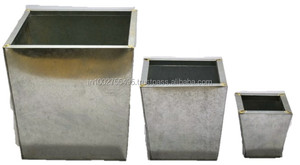 Maceta de flores de Metal galvanizado redondo de calidad superior, acabado recubierto de polvo para jardín, hogar, Patio, uso de oficina - Product Image 2