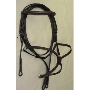 Ropa ecuestre mexicana de brida de caballo de cuero único para carreras y deportes al aire libre Costura elegante Estilo occidental - Product Image 1