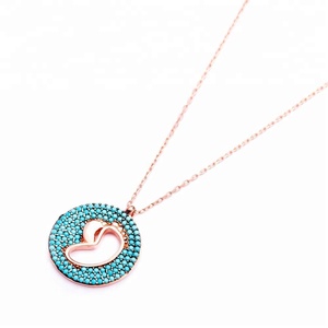 Bebé y madre diseño encanto colgante forma turca venta al por mayor hecho a mano 925 joyería de plata esterlina - Product Image 2