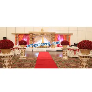 Gloriosos Pilares Casamento Devdas Mandap Mandap Casamento Indiano Fabricantes e Exportadores Top Decoração Do Casamento Mandap