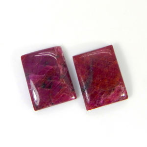 ทับทิมธรรมชาติอัญมณี16X12มม.สี่เหลี่ยมผืนผ้า Cabochon อินเดียผู้ผลิตขายส่ง - Product Image 1