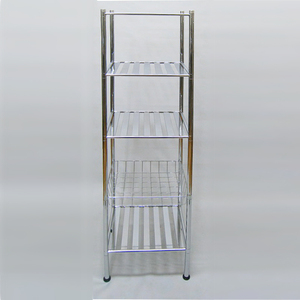 Estante de almacenamiento de tubo de metal cuadrado de 4 niveles simple moderno - Product Image 2