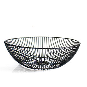 Corbeille à fruits décorative en fil métallique, corbeille à fruits en fer forgé, panier à ustensiles de cuisine, panier de comptoir, panier de ferme - Product Image 1