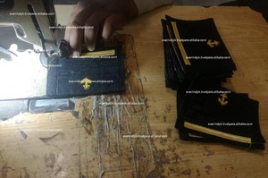 Epaulettes bordados a mano con 2 rayas doradas y diseño de ancla para hombro - Product Image 5