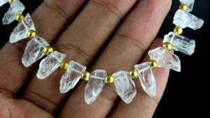 ควอตซ์ใสธรรมชาติแหลมรูปดินสอหยาบเจาะพลอยไม่มีสีสำหรับทำเครื่องประดับของขวัญผู้หญิง - Product Image 3