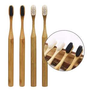 100% Brosse à dents en bambou zéro déchet 4-Pack pour les familles Nylon à poils durs pour enfants Marque privée Usage domestique - Product Image 2
