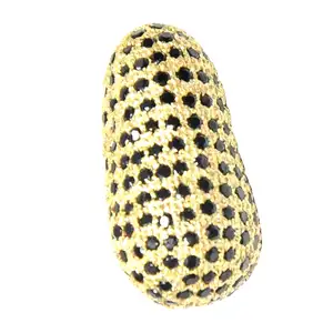 ลูกปัดชุบทองเครื่องประดับทำด้วยมือเชื่อมต่อเครื่องประดับการค้นหาเครื่องประดับเพชรเงินปูธรรมชาติชุดสีดำ Casa de Plata - Product Image 1