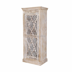 Mueble de comedor de madera maciza estilo antiguo rústico, puerta tallada, mueble de cocina de madera - Product Image 2
