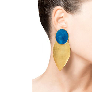 Chapado en oro minimalista mujeres de modelo de joyería de la boda - Product Image 1