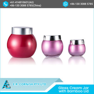Wholesale Price Empty Cosmetic Glass <b>Cream</b> <b>Jar</b> with Bamboo Lid - Product Image 2