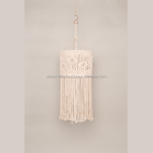 Paralume <span class=keywords><strong>Vintage</strong></span> in macramè lampadario stile bohémien fornitori di Design d'interni paralume da salotto dall'India - Product Image 3