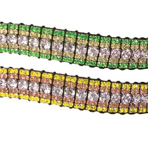 Bandes de cheval en cuir de haute qualité avec des pierres - Product Image 3