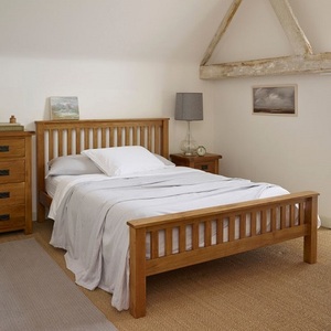 <span class=keywords><strong>Lit</strong></span> Queen Size au design moderne, en <span class=keywords><strong>bois</strong></span> massif de chêne rustique, mobilier de maison chinois - Product Image 3