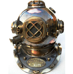 Casco de buceo de cobre sólido antiguo, casco pesado decorativo náutico marítimo para regalo de Calvin Handicraft - Product Image 1