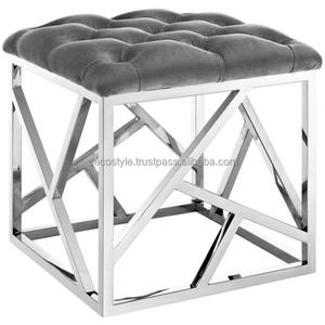 De cuero con pelo insertado Otomano - Product Image 4