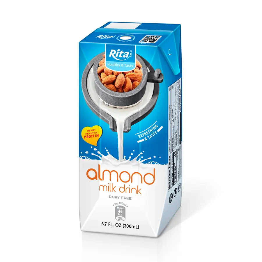 Aseptic Pak Almond Milk, Qualified Manufacturer, 200 мл