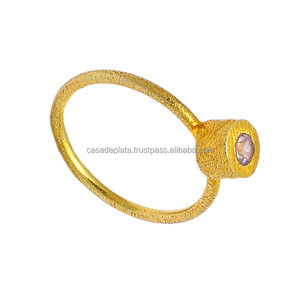 Anillo De piedras preciosas De amatista De Plata De Ley 925 sólida, joyería fina De moda hecha a mano, chapado en oro, compromiso De boda, Casa De Plata - Product Image 3