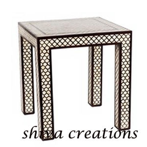 Table basse de haute qualité en incrustation d'os marocain pour salon indien meubles de maison modernes - Product Image 2