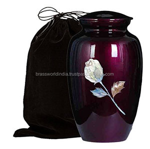 Brassworld อินเดียเครื่องเผาเถ้ากระดูกโลหะฝังมุกสีฟ้า - Product Image 5