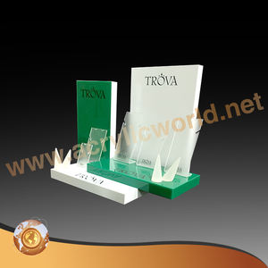 Soporte de exhibición de anillo de joyería acrílico personalizado hecho a mano conjunto de tres piezas de soporte de anillo cilíndrico exhibiciones de joyería - Product Image 4