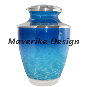 Urna de cremación de Metal de aleación de agua oceánica para cenizas humanas, urnas de cremación para adultos y hombres, suministros funerarios para entierro - Product Image 6