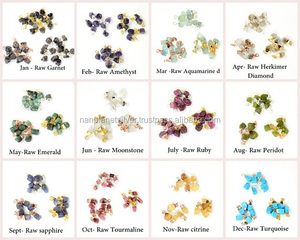 Pendentif en pierre de naissance aigue-marine or rose galvanoplastie bijoux unisexe pour enfants pour anniversaire avec pierre brute fabriquée - Product Image 5
