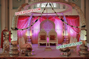 Tradicional indio boda Mandap colmillo pilares boda fibra Mandap conjunto indio boda Mandap fabricante y exportador EE.UU. - Product Image 6