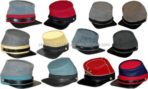 New Design 100% <b>Wool</b> High Quality Confederate Standard New Civil Leather Unisex Kepis Hats - Product Image 5