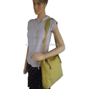 Sac de messager en toile vintage unisexe de style rétro avec fermeture à glissière à sangle unique motif géométrique - Product Image 1