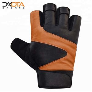 Guantes deportivos de cuero sin dedos de alta calidad para receptor de fútbol y posiciones de levantamiento de pesas - Product Image 3