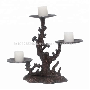 Candle Stand Designer Aluminum Small Candle <b>Holders</b> Both <b>Tealight</b> Pillar Candles/Table Centerpieces Candelabra Stick Stand Decor - Product Image 2