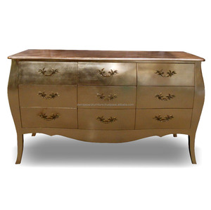Nội Thất Pháp Sang Trọng Indonesia Commode 9 Ngăn Kéo Bạc Cổ - Product Image 3