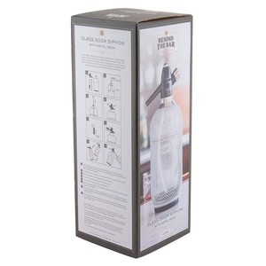 Sifón de Soda detrás de la barra, sifón de soda de vidrio con malla de Metal, 1 litro - Product Image 5