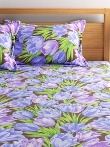 Sábana doble de algodón 180 TC, ropa de cama de lujo, teñida, azul, indio, de Bombay - Product Image 4