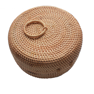 Big <b>Round</b> Rattan Storage Box From Vietnam - Product Image 3