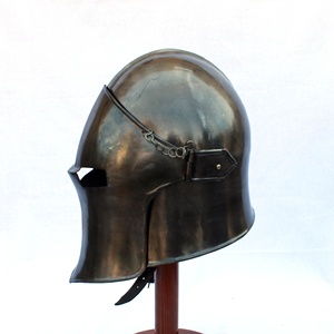 Alta calidad Venta de guerra Medieval antiguas Vintage épica oscuro Visored Barbuta portátil casco SAIWH919 - Product Image 2