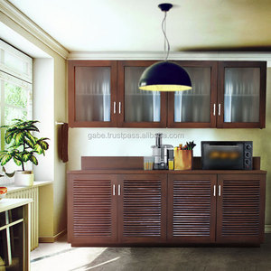 Gabinete cocina Louvre nogal Doff muebles de madera de caoba, gabinete Interior minimalista madera maciza hecho a mano - Product Image 1