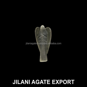 Talla de Ángel de Selenita Hecha a Mano de 1.5 Pulgadas de Jilani, Estilo Feng Shui, Arte de Piedras Preciosas, Objeto de Colección - Product Image 2