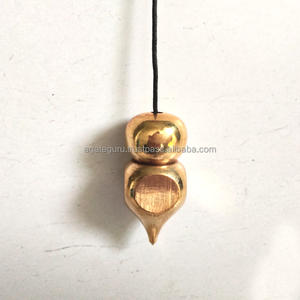 Produits de guérison naturels en gros de pendule en métal en laiton à facettes pour le Reiki - Product Image 1