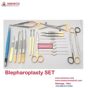 Ensemble d'instruments chirurgicaux pour blepharoplastie de 21 pièces, pinces en acier inoxydable, chirurgie manuelle, norme de sécurité en chirurgie plastique - Product Image 3