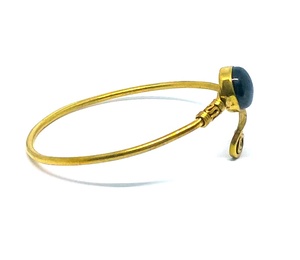 Natural Labradorite Brass <b>Cuff</b> <b>Bracelet</b> for Girls Fashion Bangle Jewelry - Product Image 2