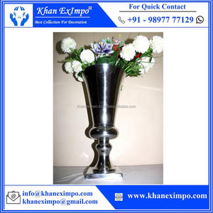 Florero de jardín de metal con forma de trompeta hermoso hecho a mano para boda evento decoración del hogar al mejor precio - Product Image 3