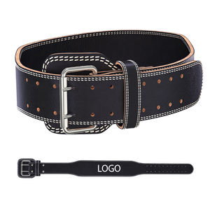 เข็มขัดยกน้ำหนักหนังแบบปรับได้สำหรับออกกำลังกายตรงเข็มขัดยกน้ำหนักหนังสำหรับงานหนักปรับได้ - Product Image 2