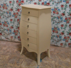 ตู้เก็บของทรงสูงสีครีมมะฮอกกานี สไตล์ฝรั่งเศส - Product Image 3