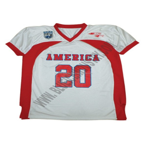 Personnaliser un uniforme de football américain en tissu twill sublimé, conception de maillot d'équipe de football américain - Product Image 4