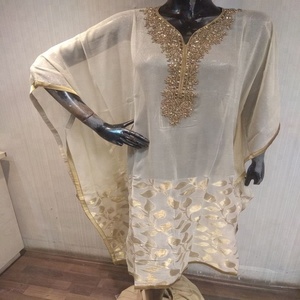 Caftan indien blanc, robe pour femme, style indien, cafetan, robe de plage, bohème, hippie, Mini robe - Product Image 1