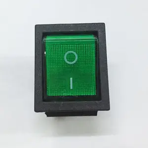 Towei rocker switch panel circuit breaker supplier 20A~125V 16A~250V t105 4 pin 2 position green light rocker switch for machine