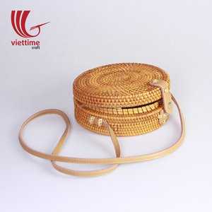 Wholesale Traditional Yellow Dipped <b>Straw</b> Rattan <b>Bag</b> Eco-Friendly Vintage Style with Tassel Decoration Made in Vietnam - Product Image 4