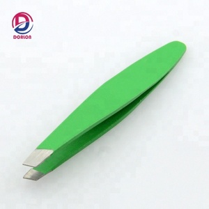 Pince à épiler inclinée pour sourcils, mini applicateur de sourcils, logo personnalisé, acier inoxydable, écologique, durable pour les sourcils - Product Image 2