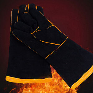 Gants de sécurité unisexes en cuir de vachette avec logo personnalisé Gants de soudage industriel confortables pour hommes et femmes - Product Image 6
